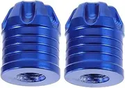 2pcs Valve Cap Tire Air Caps Car Interior Accessories Stem Cap Valve Stem Lid Truck Accessories for Women Stem Covers Car Wheel Valve Covers Valve Stem Cover Blue Aluminum Alloy