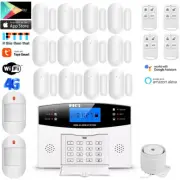 V17 Tuya APP IP WiFi+4G Wireless+Wired Smart Home Security Burglar Alarm System