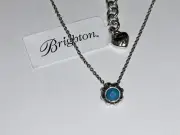 Brighton “Dazzler” Silver with Blue Howlite Stone Necklace ( N10)NWT