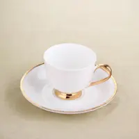在飛比找ETMall東森購物網優惠-家用骨瓷咖啡杯咖啡廳用高檔描金骨瓷咖啡杯下午茶具歐式咖啡杯