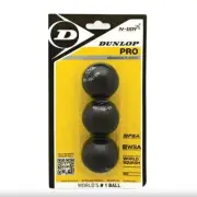 Dunlop Pro 3 Ball Blister Pack Squash Balls