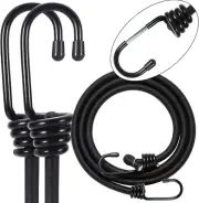 Bungee Cords Heavy Duty Outdoor 5Ft Bungee Straps with Hooks Black Bunji Cord 60