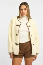 White Terry Coat - Size 12M, Women's Jacket