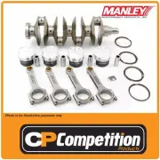 MITSUBISHI EVO BILLET 2L TO 2.3L MANLEY STROKER KIT H-BEAM RODS -12CC PISTONS