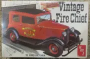 AMT 32 Ford Victoria Vintage Fire Chief Model Kit, T177-225, Factory Sealed