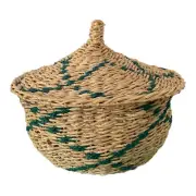 Brand New Woven Berber Style Large Basket With Lid Storage Basket