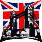 DIY Needlepoint Kit "United Kingdom" Tapestry Pillow Cover Printed Canvas