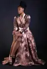 Special Occasion Design Long Dress Double Cross Full Skirt High Couture