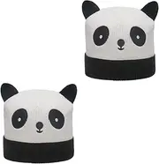 [LIFKOME] Panda Sleeve Cap Sun Hat Adult Hat Running Hat Bucket Hat Panda Hat Fur Hat Caps Hat for Women Silk Bonnet Wool Hat Ladies Hat Trucker Cap Beanie Wool Lady Hat Hats Acrylic Thread