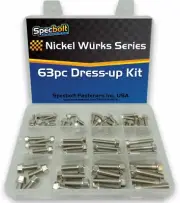 Specbolt Bling Nickel Plated Metric Bolt Dress Up Kit Dirt Bike ATV UTV Pitbike