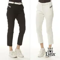 在飛比找momo購物網優惠-【Lynx Golf】首爾高桿風格！女款彈性舒適黑白彈性織帶