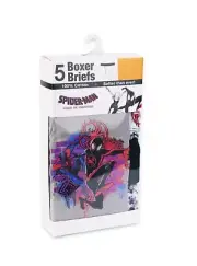 Marvel Spider-Man Boys 100% Cotton Boxer Briefs Underwear 5-Pack Size 4 NIP