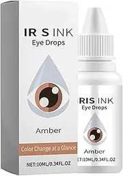 Eye Color Changing Drops, IrisInk Eye Drops, IrisInk PRO Eye Drops, irisink color changing eye drops, Change Eye Color, Lighten & Brighten your eye color (Amber)