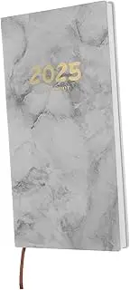 DOITOOL Office Schedule Notepad Daily Planner Journal Day Agenda with Marble Design PU for Travel and Work Organization Delicate Writing Book