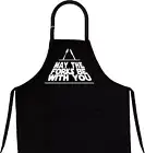 Cook's Apron for Men's IN Black Ideal For Barbecuing Or Cooking Cotton Blend