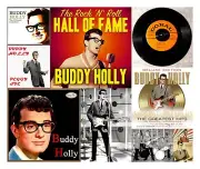 Blanket BUDDY HOLLY Through the Years Plush Fleece 50x60 1960s 1970s 1980s Today