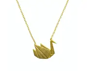 Short Story Necklace Swan - Gold