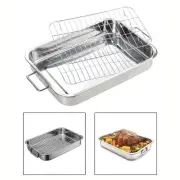 Must Have Stainless Steel Roaster Tin Tray Simplify Your Cooking Process