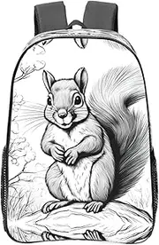 [DRTGEDS] Cartoon Squirrel Clear Backpack,High Capacity Clear Bag For Travel,Work,Festival, Concerts Women Men Unisex
