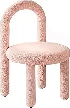 Vanity Chair, Bedroom Makeup Chair, Vanity Stool, Light Luxury and High-End Feeling, Simple and Thickened Makeup Chair for Vanity, for Bedroom Living Room(Pink)