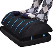 Foot Rest Under Desk, Adjustable Foam Footrest, Office Foot Rest Cushion, Ergonomic Foot Stool for Office & Home Gaming & Computer Chair Cushion for Back & Leg Pain Relief Black Mesh