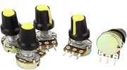 NEW LON0167 5pcs 100K OHM 3 Terminals Linear Taper Rotary Audio B Type Potentiometer Pot(5 stcke 100 Karat OHM 3 Terminals Linear Taper Rotary Audio B Potentiometer Pot