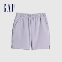 在飛比找蝦皮商城優惠-Gap 女童裝 鬆緊短褲 碳素軟磨法式圈織系列-淺紫色(83