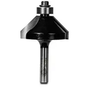 CARBITOOL Router Bit TCT 45-Degree Chamfer w.Bearing 1.3/8inch -Diameter 1/4inch -Shank T 916 B