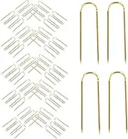 DOITOOL 100 Pcs Metal Hand Sewing Needles u Pins Curved Tips for Upholstery Quilting Tapestry Cross Stitch Craft Projects