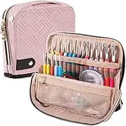 MYBAGZING Empty Crochet Hook Case - Organizer Stand Up (Upgraded) - Holder for Knitting & Crochet Supplies, Needles, Accessories