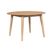 Emilio 120cm Round Dining Table Scandinavian Style Solid Ash Wood Oak