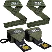 Heavy Duty Wrist Wraps and Lifting Straps - 21' Wrist Wraps for Weightlifting Men and 24' Wrist Straps for Weightlifting with Silicone Grip and Padding - Weight Lifting Wrist Wraps and Deadlift Straps
