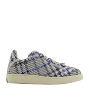 Burberry Box Checked Lace-Up Sneakers 39,41.5,40,41,42.5,42,43 lichen color