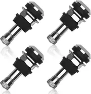 Msyuusr 4 PCS TR416 Tire Valve Stems, Car Accessories Metal Valve Stems, Motorcycle Valve Stem, Fit for 0.453 Inch and 0.625 Inch Rim Holes 1-1/2" Long (Silver)