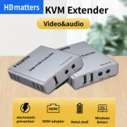 60M USB KVM HDMI Extender with Audio over cat5e/6 Ethernet RJ45 Cables Keyboard