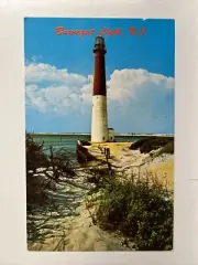 Vintage Postcard NJ. Barnegat Light, New Jersey. Lighthouse, Jersey Shore.