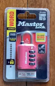 Master Lock 35mm Word Luggage Padlock TSA Approved 4691 DWD