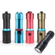 50M Underwater Diving Scuba LED Dive Flashlight Waterproof Torch Lamp Light AU