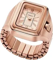 [FOSSIL] Women's Rose Gold Stainless Steel Raquel Watch Ring Analogue Watch, 14mm