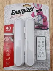 Energizer 2pk Battery Operated LED Mini Light Bar with IR Remote 40 LUMENS NEW