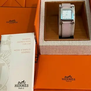 [二手] Hermès H手錶 95新 銀色x粉色