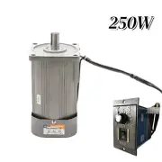 250W Optical Axis Deceleration Geared AC Motor With Speed Controller 220V/110V