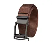 Sports Belt Thickened Wear-resistant Reliable Knitted Automatic Pin Buckle Men Belt for Leisure -Coffee - Coffee