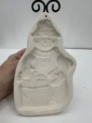 Cute Vintage LONGABERGER Snowman Cookie Mold 1997 Original Box