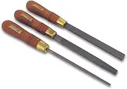 Narex 3 Piece Set Round Rattail, Half Round and Rectangular 150 mm Cabinetmaker Wood Course Cut Rasp 854201