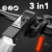 3 in 1 Bike Light Bicycle Computer Flashlight LED Bike Front Light Cycling Horn