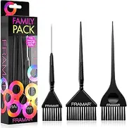 Framar Family Pack Hair Color Brush Set, Hair Dye Brush Set, Hair Coloring Brush - 3 Pack