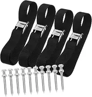 VILLFUL Adjustable Lawn Aerator Spikes Shoes Strap 34pcs Metal Nail Straps for Garden Aerating Easy Install Shoes