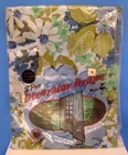Vintage Maytex Mills Blue Floral 3 Piece Decorator Drape Plastic Curtains, NOS