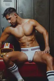[N273] Handsome Man Cute Male Model Showing Off Body Physique Art Photography